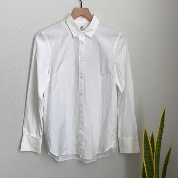 New J Crew X Thomas Mason Women's Button Down Boy Shirt Top White Size 00 NWOT - Picture 4 of 10
